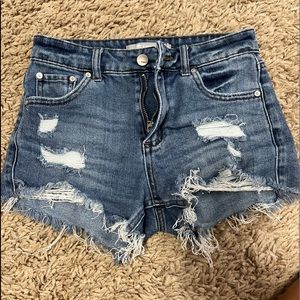 Girls Tractr distressed denim Shorts Size 10